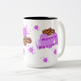Morning Motivation Kaffeetasse | Cute Lila Kaffee