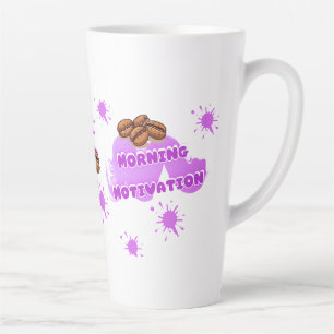 Morning Motivation Kaffeetasse Cute Lila Kaffee Milchtasse