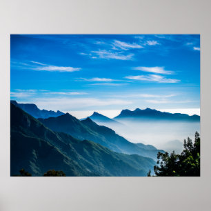 Morning Mountains Nebellandschaft Poster