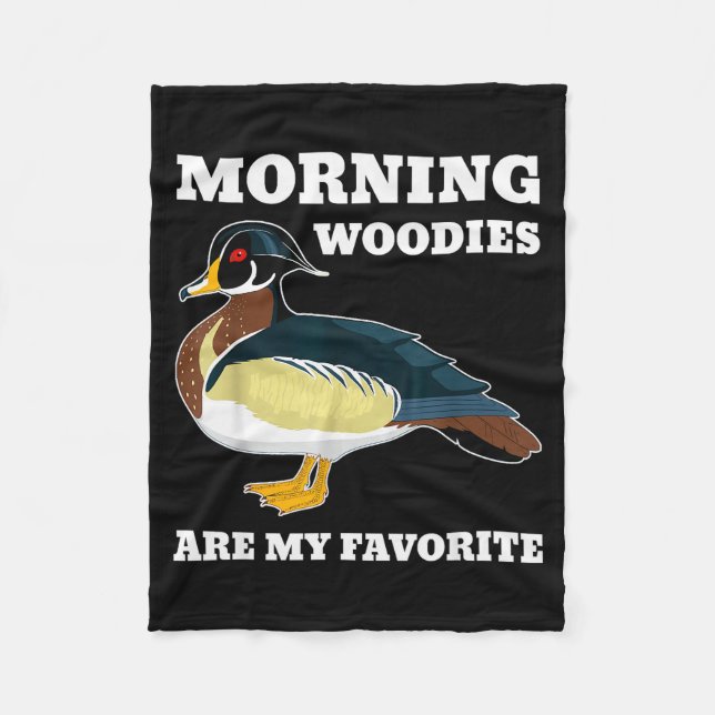 Morning My Favorite Duck Hunting Funny Hunter  Fleecedecke (Vorderseite)