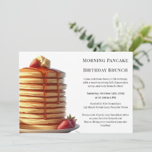 Morning Pancake Birthday Brunch   Cosy Weekend Einladung