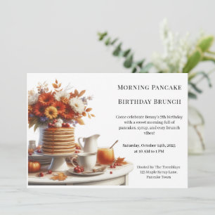 Morning Pancake Birthday Brunch   Cosy Weekend Einladung