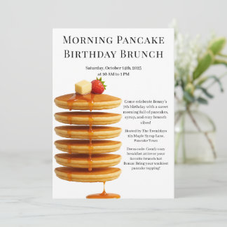 Morning Pancake Birthday Brunch | Cosy Weekend Einladung