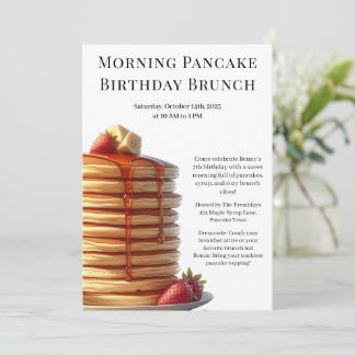 Morning Pancake Birthday Brunch | Cosy Weekend Einladung