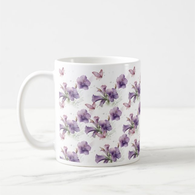 Morning Petunia Bloom Tasse (Links)