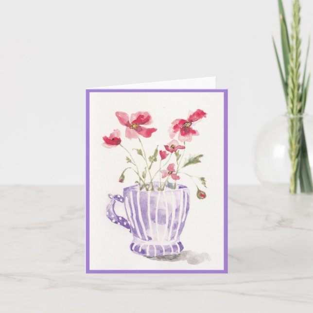 Morning Poppies Greeting Card Karte (Vorderseite)