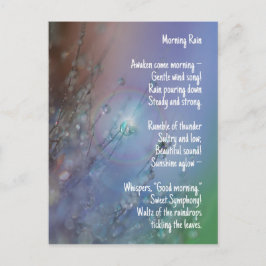 Morning Rain - Poetry Nature Symphony Postkarte