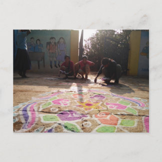 Morning Rangoli Art at Baale Mane! Postkarte