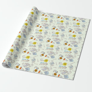 Morning Routine Symbole für den Tagesbeginn Geschenkpapier