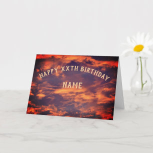Morning Sky Personalisiert Geburtstag Karte
