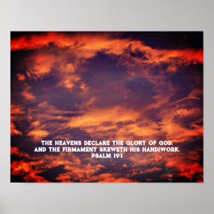 Morning Sky Psalm 19:1 Inspirational Poster