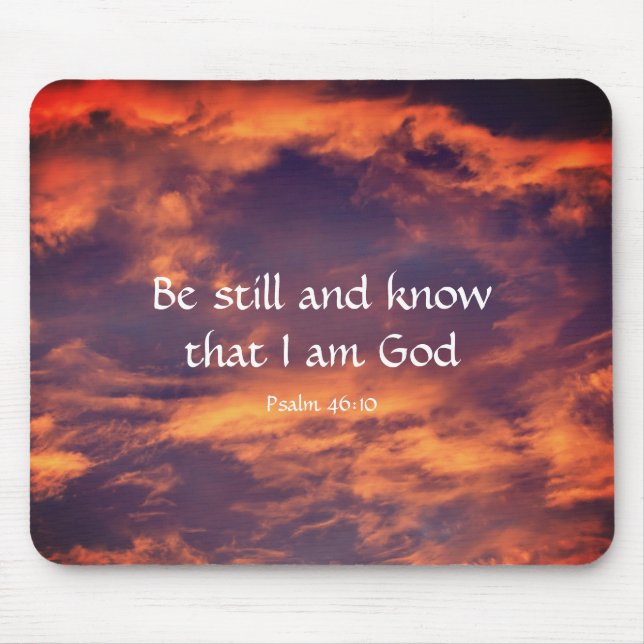Morning Sky Psalm 46:10 Inspirational Mousepad (Vorne)