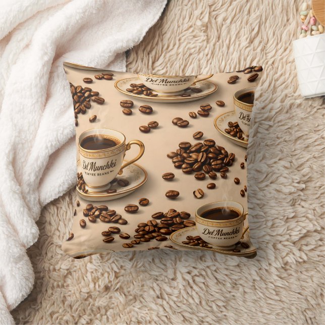 Morning, sleepy coffee bean funny relatable coffee kissen (Decke)