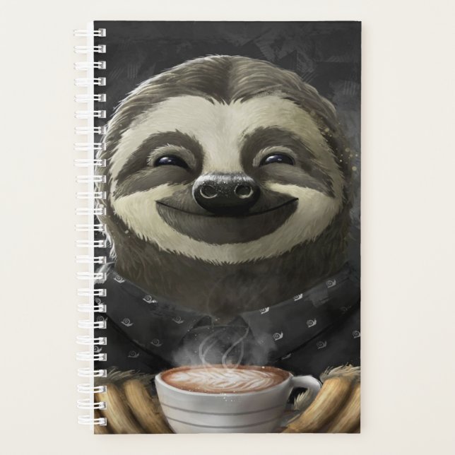Morning Sloth Coffee Black Planer (Vorderseite)