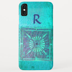 MORNING STAR, Pawnee Aqua Blue Türkise Monogram Case-Mate iPhone Hülle