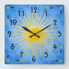 Morning Sun Quadratische Wanduhr