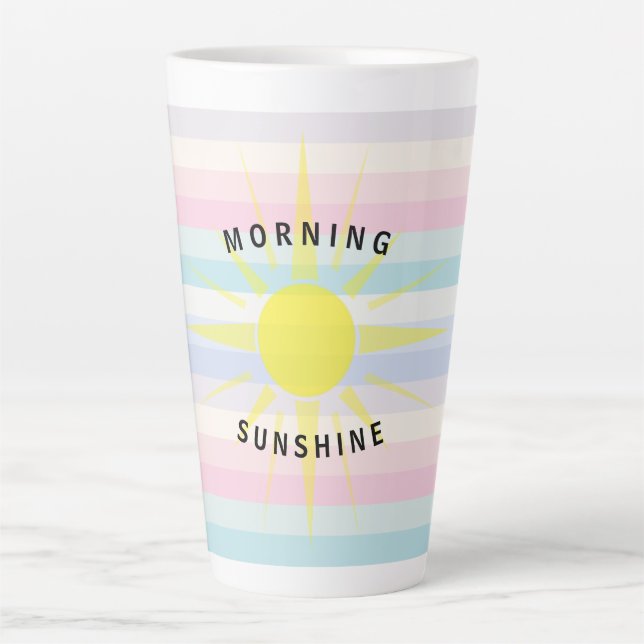 Morning Sunshine Colorful Large Latte Tasse (Vorderseite)