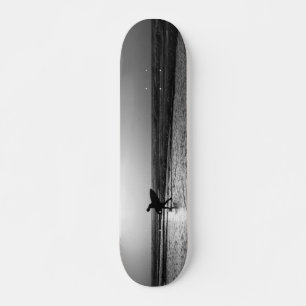 Morning Surfer Grauscale Skateboard