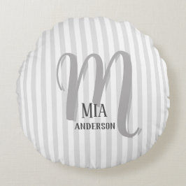 Morning Vibe Personalisiert Monogram Rundes Kissen