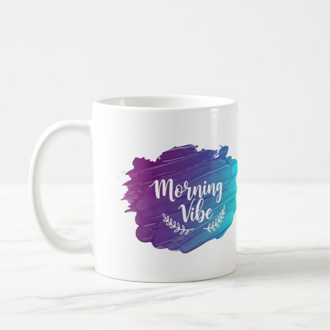 Morning Vibe Pinselstrich Tasse (Links)