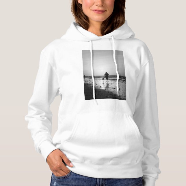 Morning Walk Grayscale Hoodie (Vorderseite)