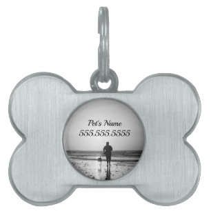 Morning Walk Grayscale Pet Tag Tiermarke