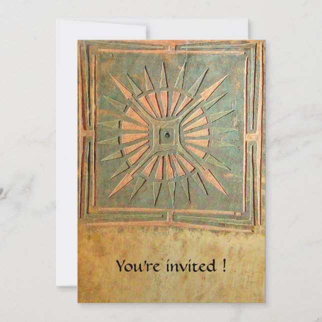 MORNSTAR , antigelb, grün, weiß Einladung (Vorderseite)