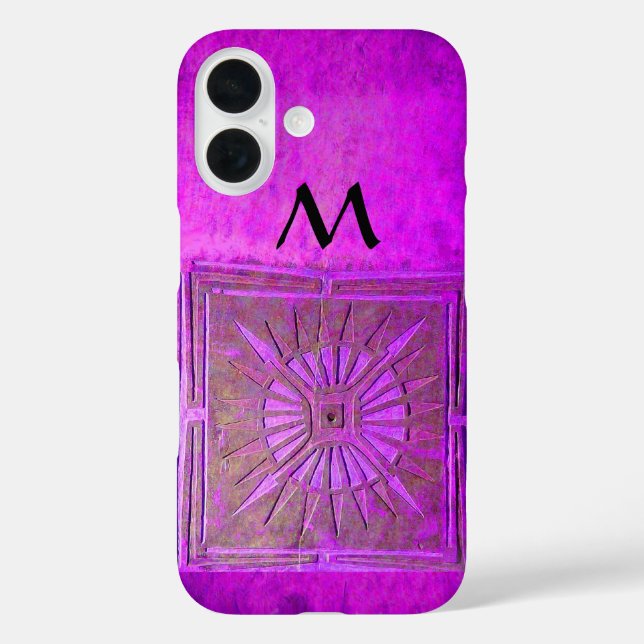 MORNSTAR Lila Black Monogram Case-Mate iPhone Hülle (Rückseite)