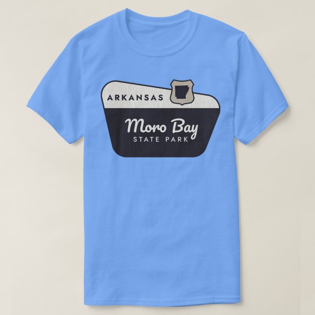 Moro Bay Staat Park Arkansas Willkommenszeichen T-Shirt (Design vorne)