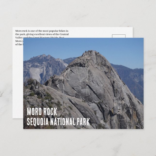 Moro Rock Sequoia Nationalpark Postkarte (Vorne/Hinten)