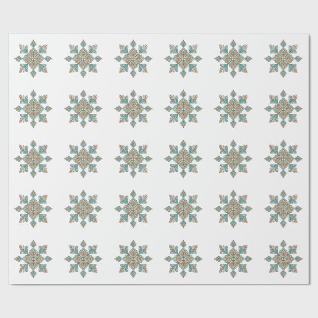 Moroccan Embroidery Star Geschenkpapier (Flach)