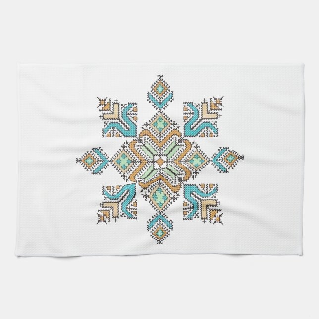 Moroccan Embroidery Star Geschirrtuch (Horizontal)