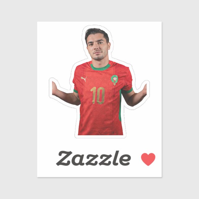 Moroccan Football Player Stickers Aufkleber (Blatt)