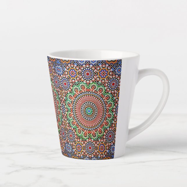Moroccan Geometric Pattern  Milchtasse (Rechts)