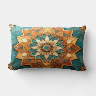 Moroccan Mandala Pillow - Geometric Tile Luxury De Lendenkissen