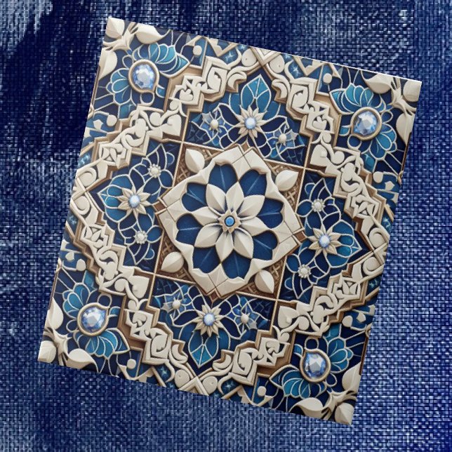 Moroccan Mediterranean Faux Diamond Tile Pattern Fliese (Von Creator hochgeladen)