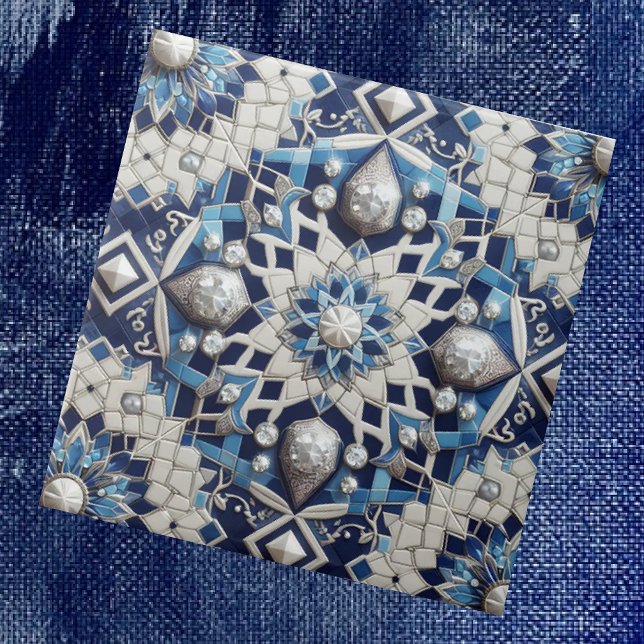 Moroccan Mediterranean Faux Diamond Tile Pattern Fliese (Von Creator hochgeladen)