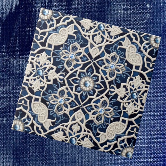 Moroccan Mediterranean Faux Diamond Tile Pattern Fliese (Von Creator hochgeladen)