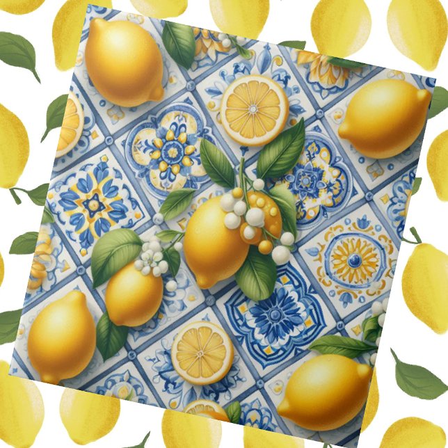 Moroccan Mediterranean Lemons  Fliese (Von Creator hochgeladen)