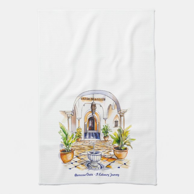 Moroccan Oasis - A Culinary Journey Kitchen Towels Geschirrtuch (Vertikal)