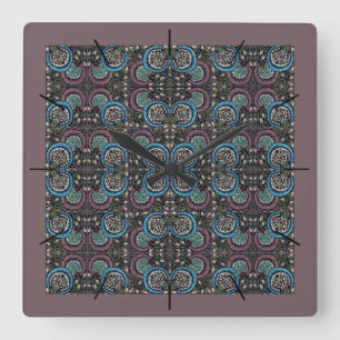 Moroccan Style For Clocks Quadratische Wanduhr