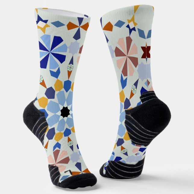 Moroccan Zelije!Moroccan Zellige Socken (Gewinkelt)