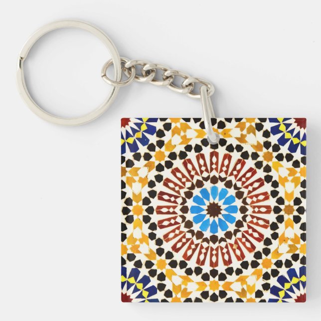 Moroccan Zellige Harmony  Schlüsselanhänger (Vorderseite)
