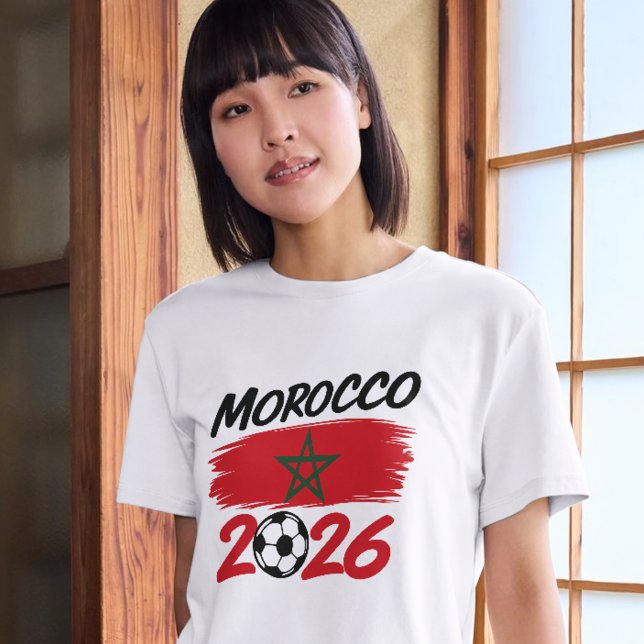 Morocco 2026 Soccer Fan Football Supporter Pride  Tri-Blend Shirt (Von Creator hochgeladen)