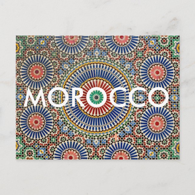 Morocco arab mosaic islac religiöses Muster Postkarte (Vorderseite)