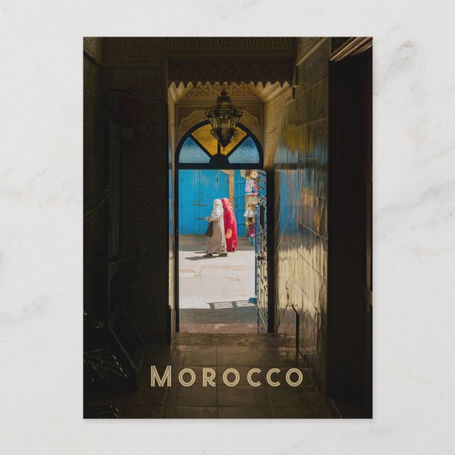 Morocco authentic Medina street photo Postkarte (Vorderseite)