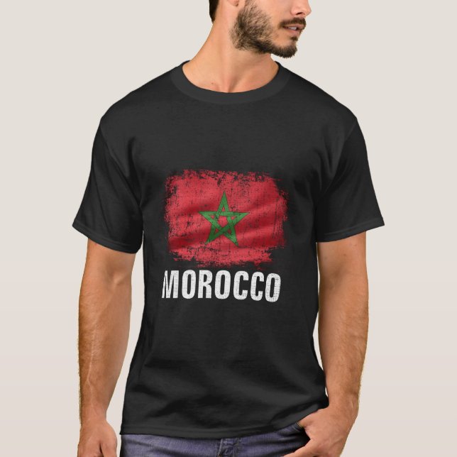 Morocco Flag For Moroccan T-Shirt (Vorderseite)