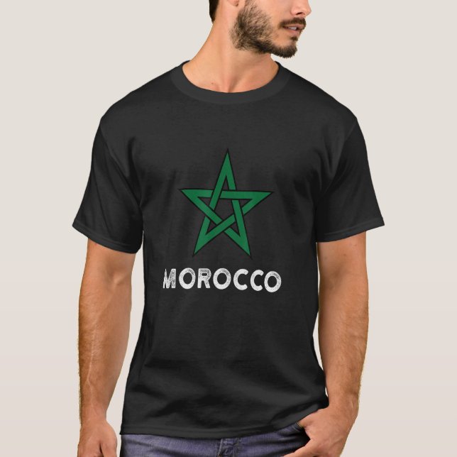Morocco Flag men women kids Maroc Moroccan Flag T-Shirt (Vorderseite)