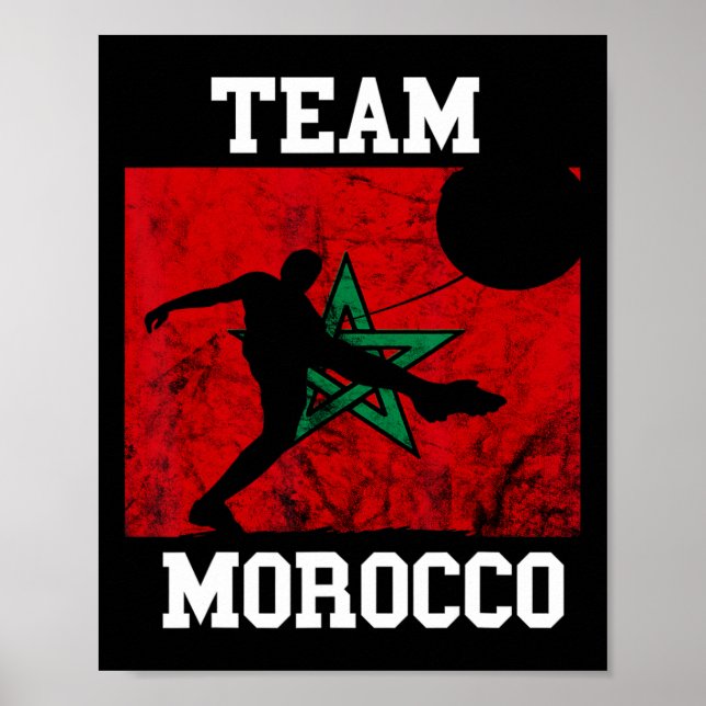 Morocco Moroccan Soccer Team Moroccan Pride Morocc Poster (Vorne)