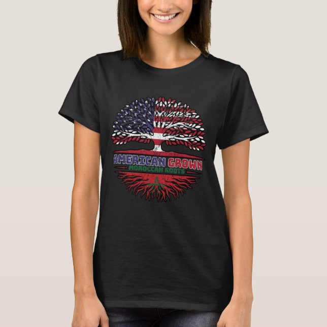 Morocco Moroccan US American United States T-Shirt (Vorderseite)